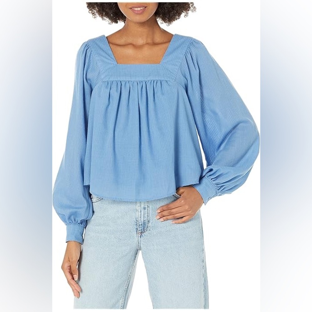 Women's Blue Long Sleeve Top